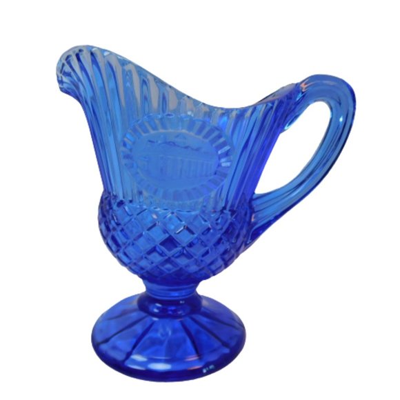 Avon Other - Vintage Avon Mount Vernon Blue Sauce Pitcher, FOSTORIA, Candle, 1977